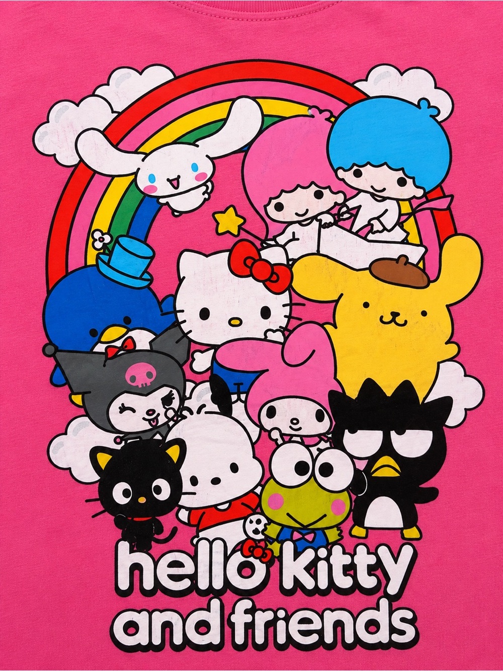 Hello Kitty Sanrio Boxy Crop Graphic Tee Pink Sz S Kawaii Y2K Harajuko Soft Girl - Picture 3 of 16